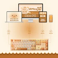 Беспроводная механическая клавиатура Akko MonsGeek MG108B Bun Wonderland#5