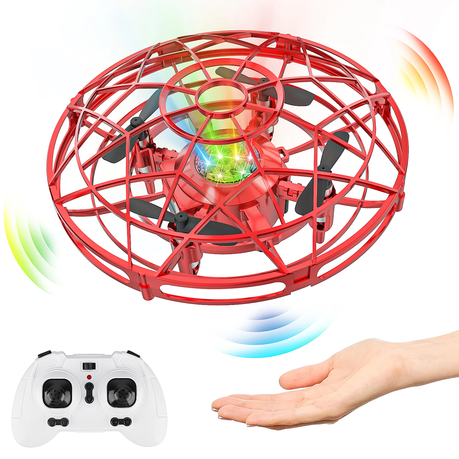 

UFO Mini Drone, Kids Toys Hand Controlled Helicopter 360° Flip & Rotation RC Quadcopter Infrared Induction Flying Toy