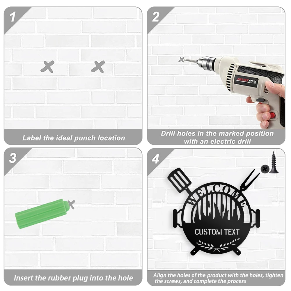 1 шт. посуда для костра мультяшный текст на заказ металлические настенные знаки