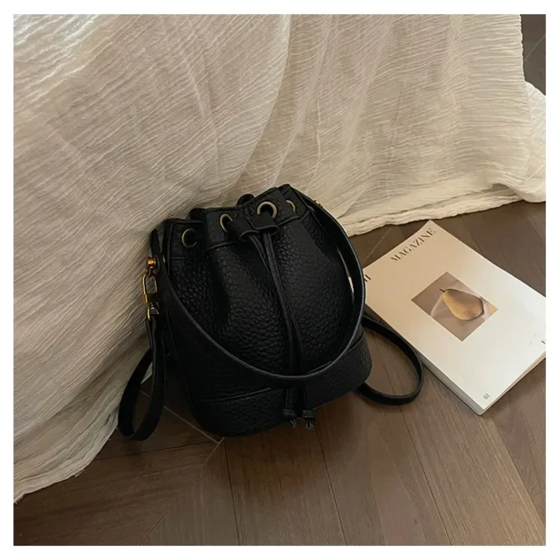 Женская сумка-ведро из натуральной кожи новинка 2024 модная роскошная сумка-тоут