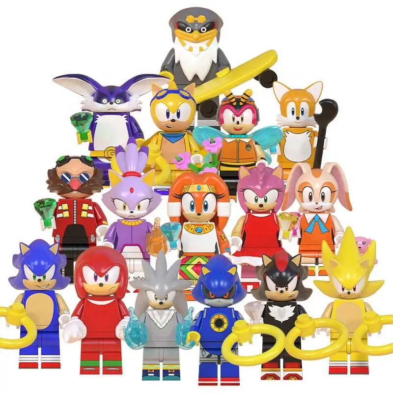Sonic the Hedgehog строительные блоки аниме мультфильм мини Экшн Игрушка Кирпичи подарок