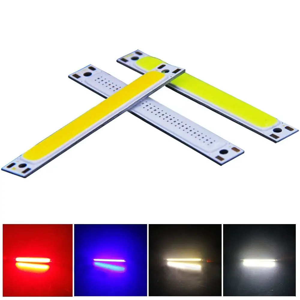 

60x8mm Light Emitting Diod 1W 3W 60mm 3.7V COB LED Strip Light COB Strips Lamp Bead Warm Red White Blue