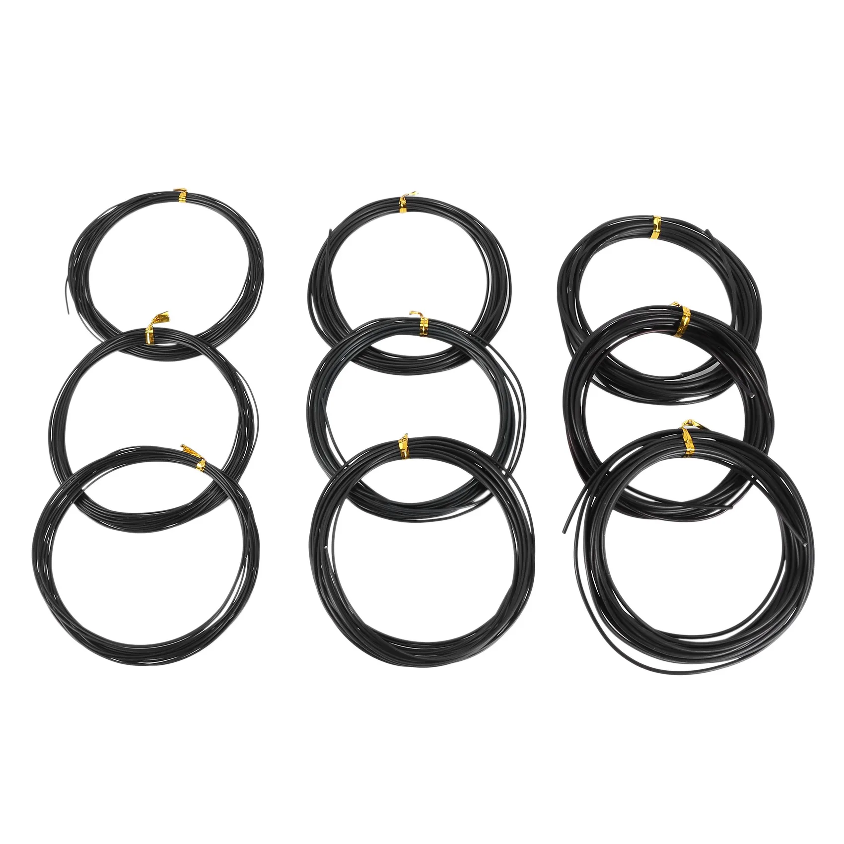 

9 Rolls Bonsai Wires Anodized Aluminum Bonsai Training Wire with 3 Sizes (1.0 Mm 1.5 Mm 2.0 Mm) Total 147 Feet (Black)