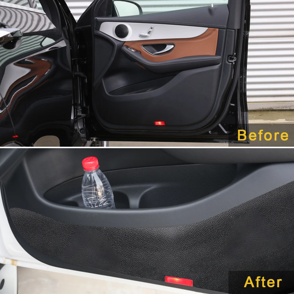

For Mercedes Benz GLC X253 2015 2016 2017 2018 2019 2020 2021 Car Accessories Door Protector Pad Anti-kick Mats Cover Sticker