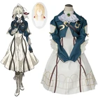 Аниме фиолетовый костюм для косплея Evergarden парик для принцессы платье для Хэллоуина карнавальные костюмы для женщин