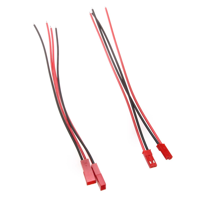 20 пар 100 мм JST разъем папа-мама кабель 22 AWG провод 2-контактный jst Line RC аккумулятор