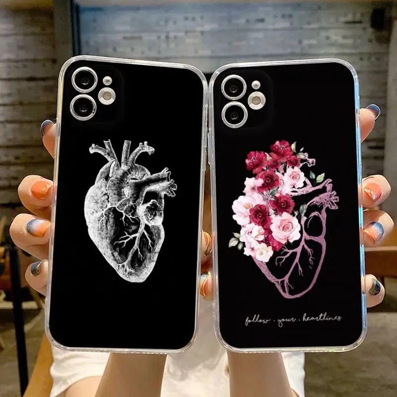 Винтажный чехол для телефона с анатомическим сердцем мозгом медсестрой