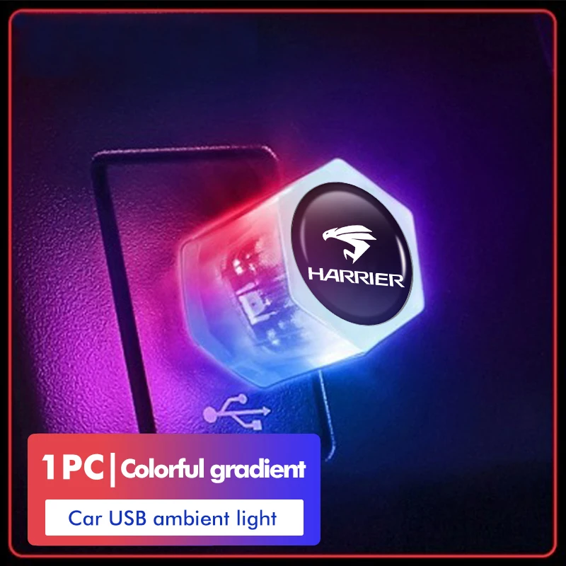 

Атмосфера автомобиля, USB Mini светодиодный, внешняя красочная лампа для Toyota Harrier 80 30 60 XU30 XU60 Venza 2020 2021