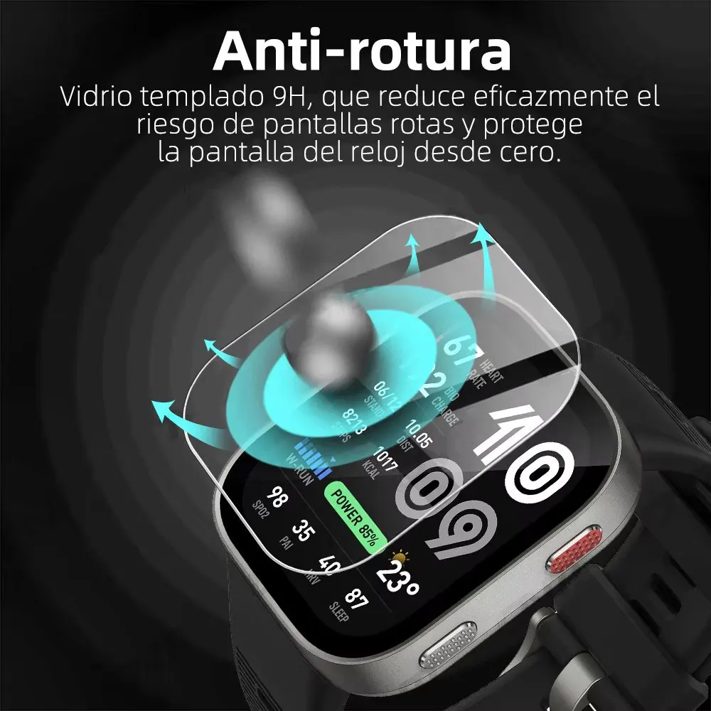 Фото Закаленное стекло 9H для Amazfit Bip Max, защитная пленка для экрана, прочная прозрачная HD-пленка с защитой от царапин, аксессуары для Bip Max №5