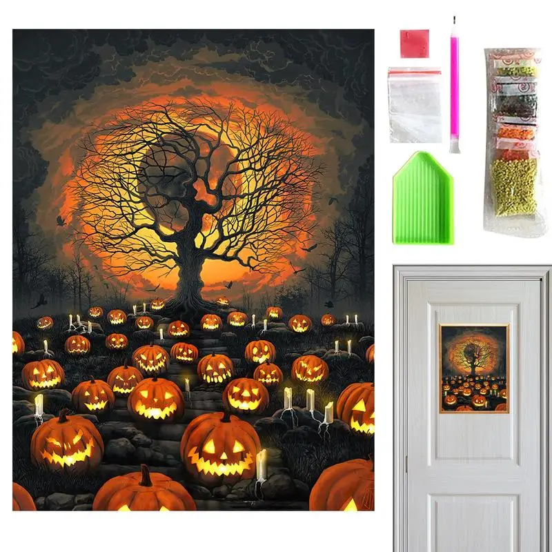 

Rhinestone Painting Kits For Adults DIY Halloween Rhinestone Art Painting Kit Gem Art Crafts Gem Dots Paintings Kit Halloween