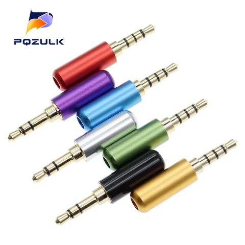 PQZULK 3.5MM аудиоразъем 3/4 полюса черный/серебристый