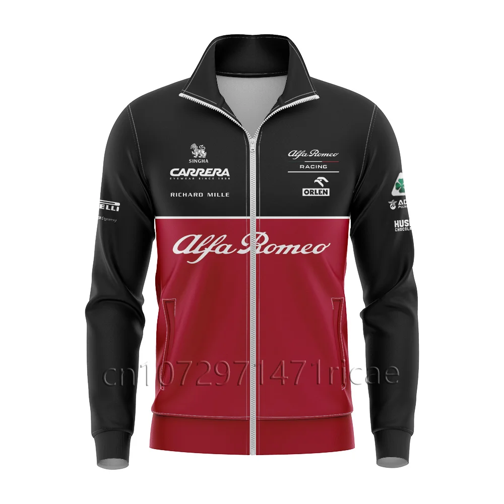 

2023 New Season Racing Commemorative Sweatshirt Alfa Romeo F1 Fan Zippered Hoodie Formula One Shirt Men's Pullover