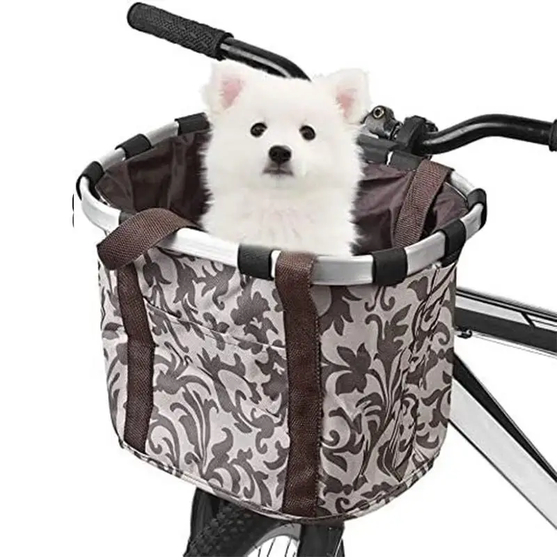 

Bicycle Front Pet Basket Multi-Functional Bicycle Front Pet Basket Lightweight And Durable Electric Vehicle Basket For Puppies