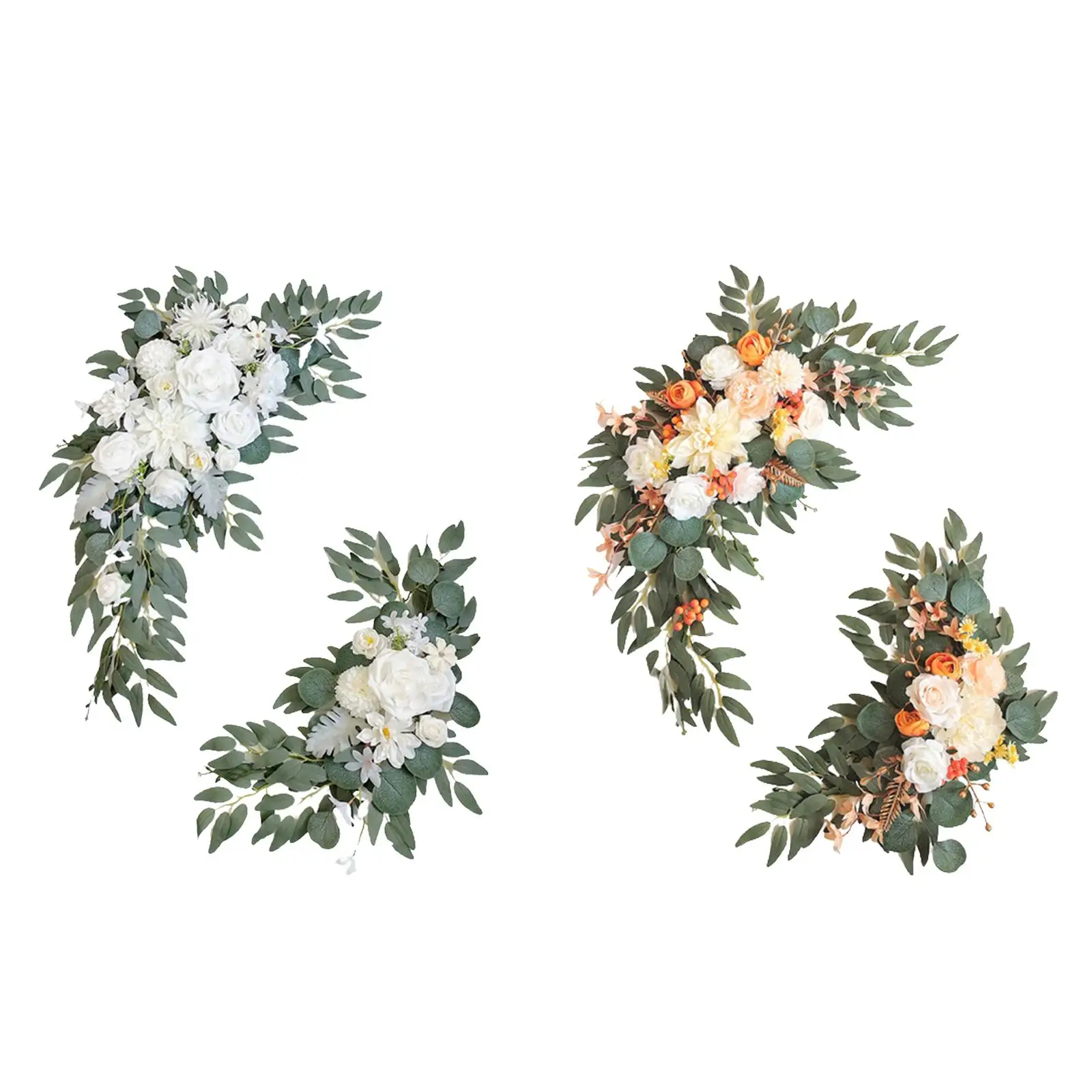 

Artificial Wedding Arch Flowers Set Floral Wreath Rose Flower Swag Lifelike for Front