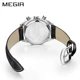 MEGIR New Fashion Mens Watches Top Brand Luxury Military Quartz Watch Premium Leather Waterproof Sport Chronograph Watch Men Other Image