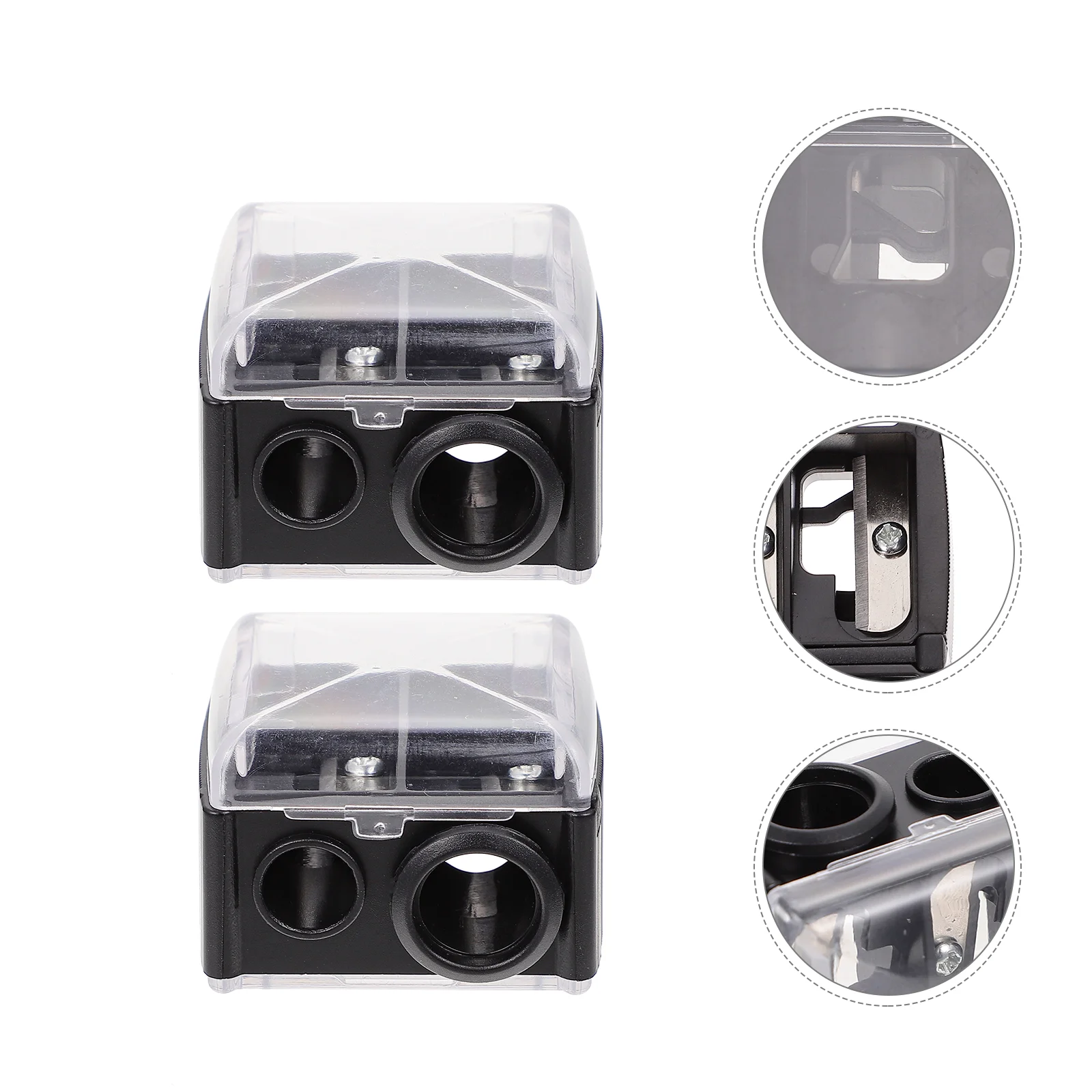 

4pcs Household Sharpeners Makeup Brow Pencil Sharpening Tool (Black)