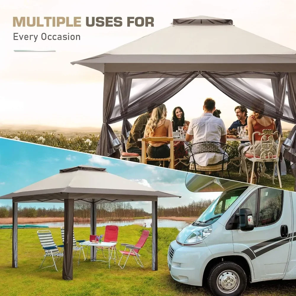 Складной тент экранированный навес с москитной сеткой беседка для патио и двора