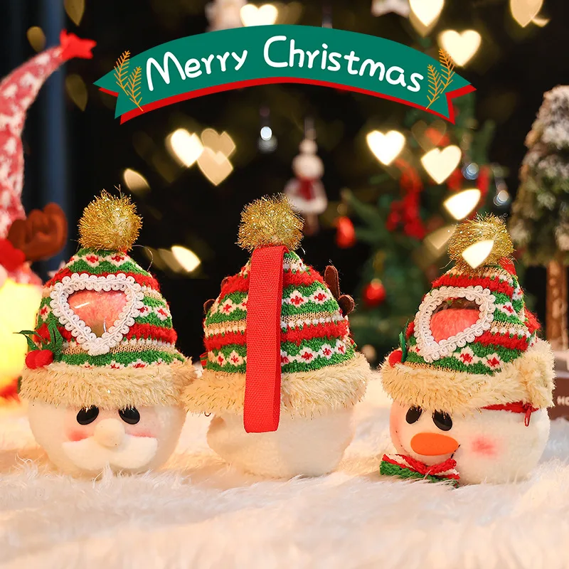 

Christmas Apple Bag Santa Claus Snowman Elk Bear Candy Bag Xmas Gift Nonwovens Drawstring Bag Christmas Present Decor Prop