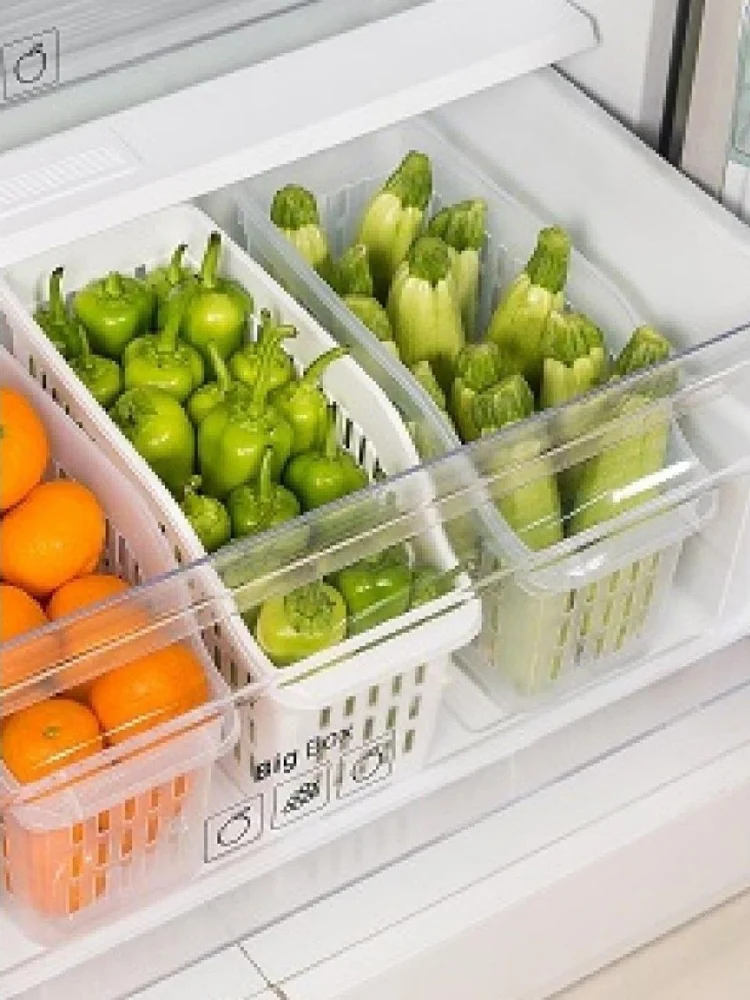 6 pieces refrigerator organizer in cabinet white kitchen tools home appliances good quality plastic material non toxic free global shipping