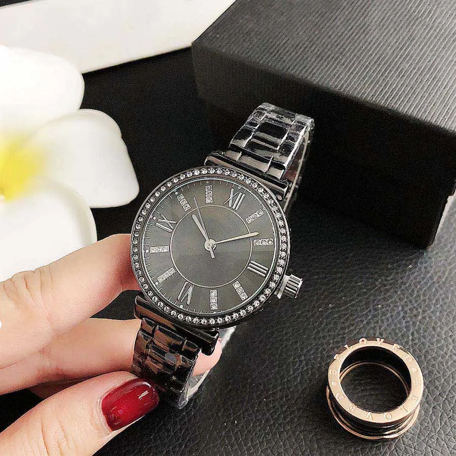 Brand Wrist Watches Women Girl Ladies Style Quartz Casual Steel Metal Band Clock fo09