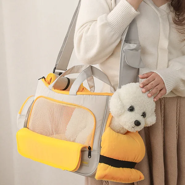 

Переносная нейлоновая сумка для щенков, вместительный саквояж на плечо для собак и кошек Чихуахуа, йоркширских терьеров, удобная воздухопроницаемая