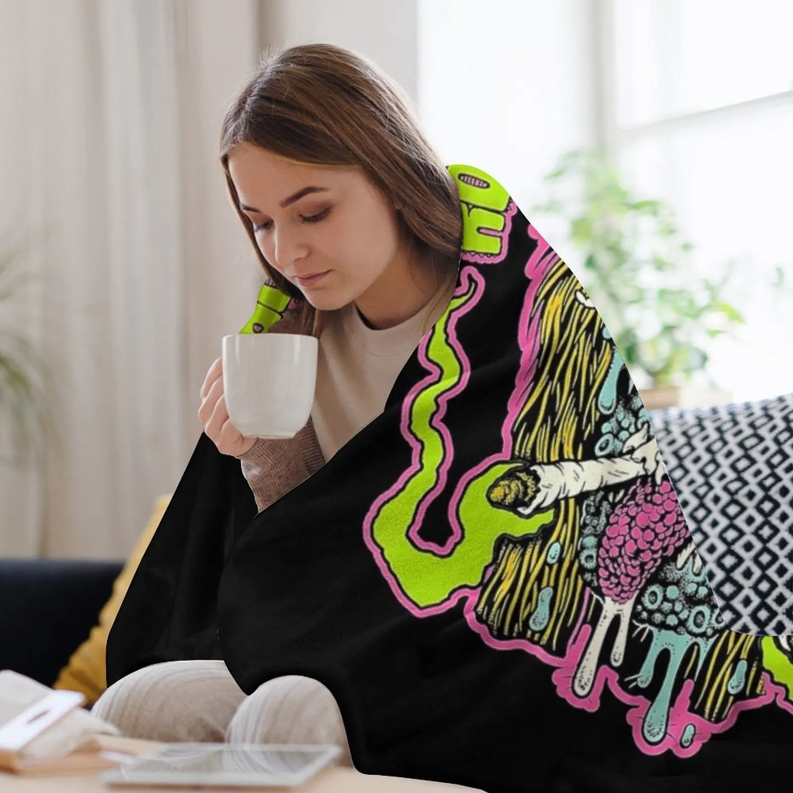 Rob Zombie – Дымчатое одеяло с травой роскошные утолщенные одеяла для пляжа Polar