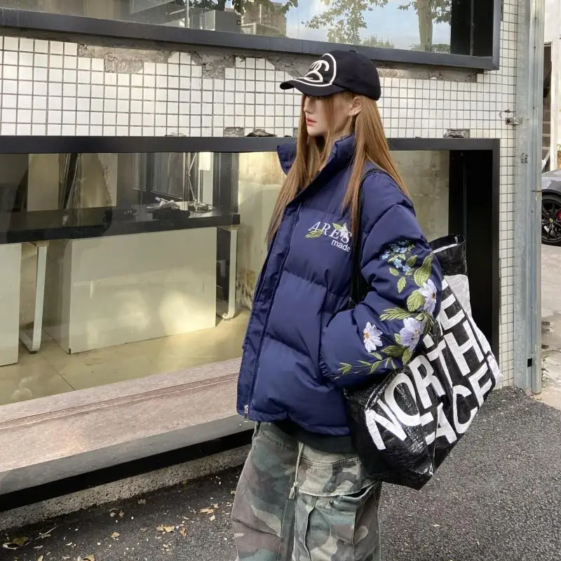 Y2K модная американская новая повязка на руку с цветочной вышивкой и