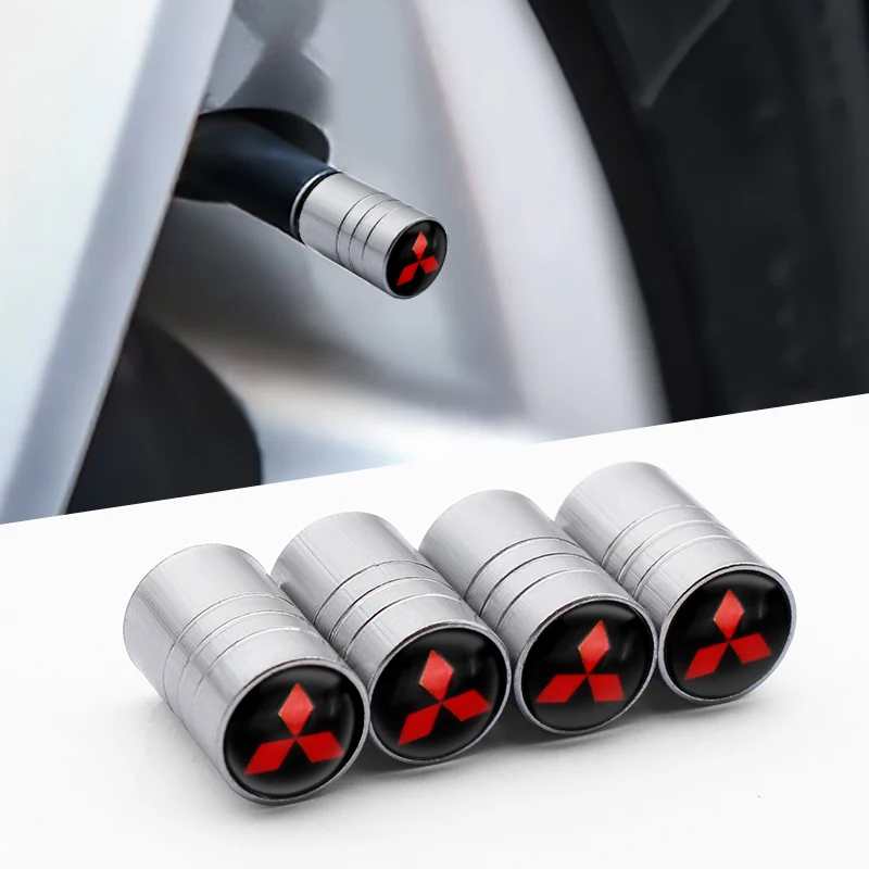 

4/8 PCS Car styling Wheel Tire Valve Caps Dust Cover For Mitsubishi ASX Lancer Pajero 4 Outlander Colt Galant 8 Carisma EX EVO