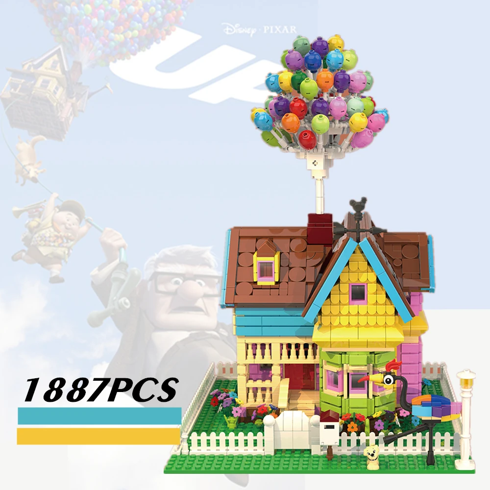 

Disney Pixar UP Movie Balloon House Carl Russell Anti Gravity Dynamics Balance Technical Building Blocks Classic Bricks Toy Gift