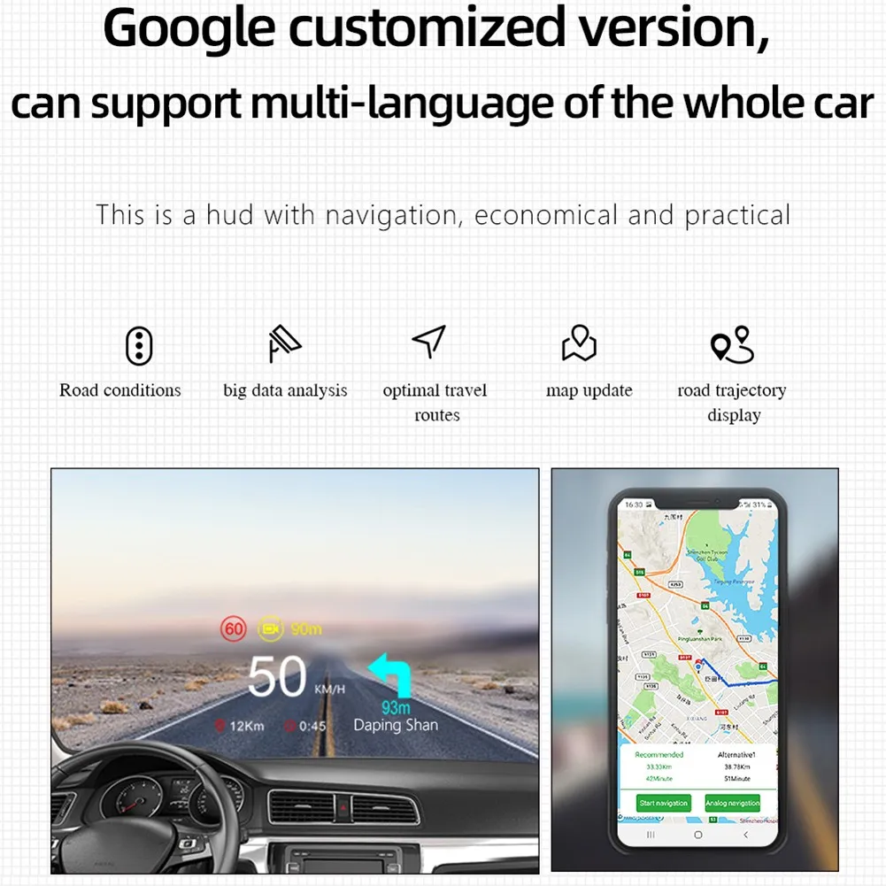 

Цифровой HUD Дисплей на лобовое стекло для Tesla Model 3 OBD2 GPS система проектор скорости на лобовое стекло измеритель скорости индикатор заряда бат...