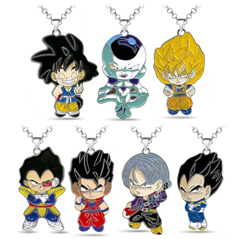 

Son Goku Necklace for Women Japanese Anime Necklac Trend Neck Silver Color Fashion Cartoon Figure Couples Jewelry Accesorios
