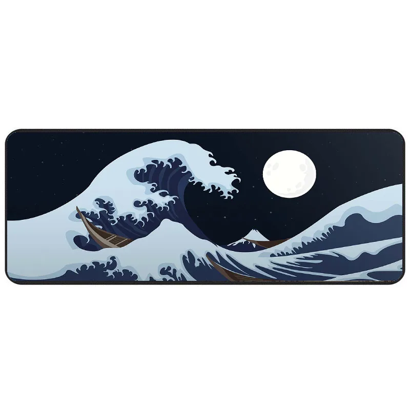ukiyo e huge waves multi size xxl art mouse pad large bule mousepads gaming accessoroes laptop gamer mechanical keyboard deskmat free global shipping