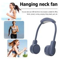 portable neck fan electric rechargeable fans bladeless mute hanging neck cooler for outdoor sports fans 4000mah dc5v2a
