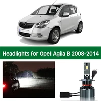 car headlamp for opel agila b 2008 2009 2010 2011 2012 2013 2014 led headlight bulbs low high beam canbus 12v light accessories