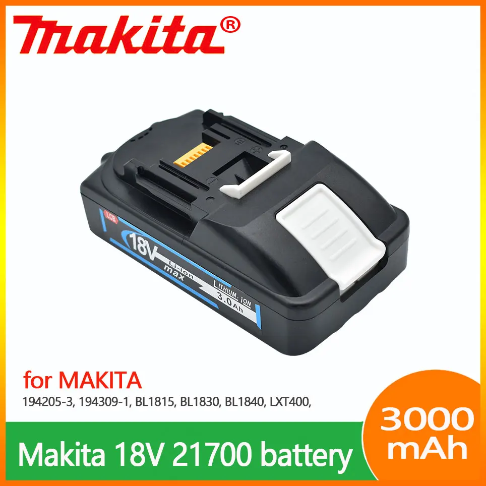 

18V 3000mAh Makita BL1830 BL1840 3.0Ah 21700 литий-ионный аккумулятор для Makita Vervangbare bare Voor
