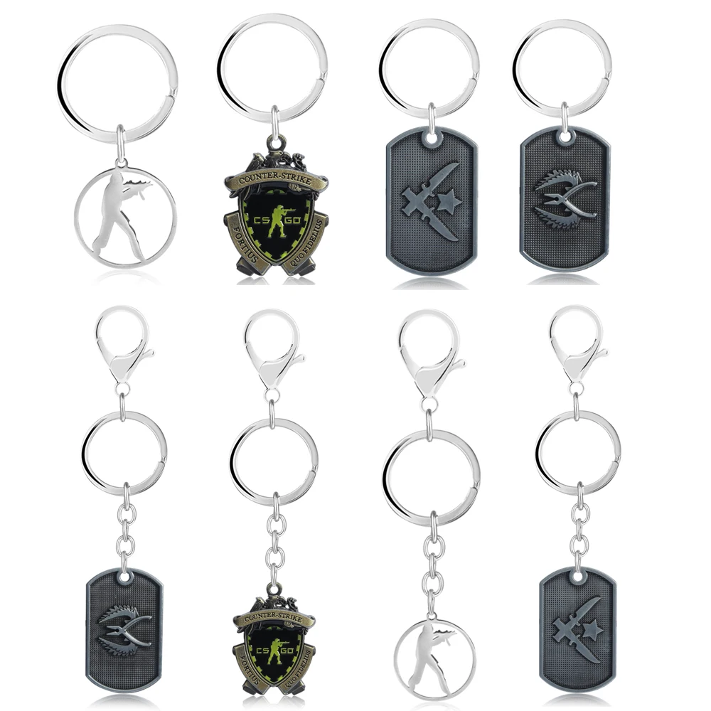 

Game CS GO Medal Keychain Men Metal Counter Strike CSGO Keyring Women Car Bag Pendant Jewelry Dog Tag Fans Gift Souvenir