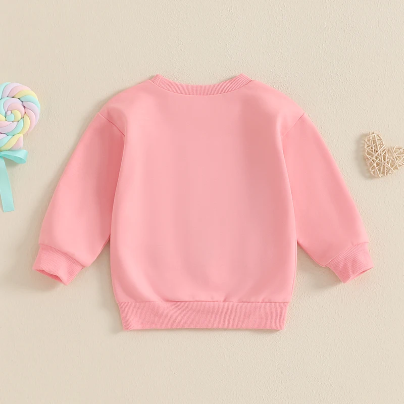 Толстовки на День святого Валентина для маленьких девочек с длинными рукавами