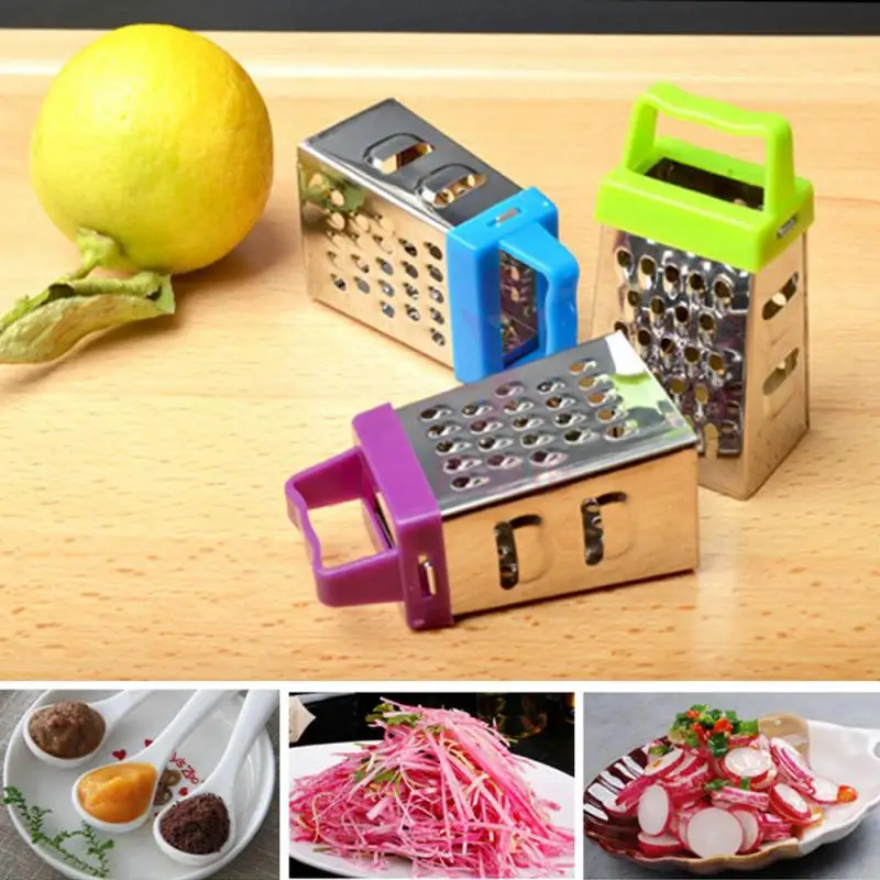 

Mini Grater Kitchen Multifunction Vegetable Food Stainless Steel Planer Citrus Lemon Four-sided Garlic Fruits Vegetable Tools