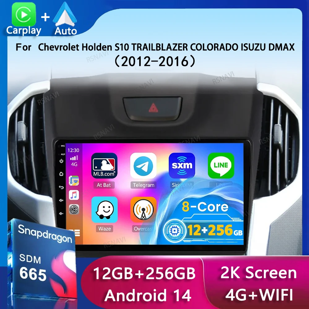 Android 14 Carplay для Chevrolet Holden S10 TRAILBLAZER COLORADO ISUZU DMAX GPS автомобильный радиоприемник аудио