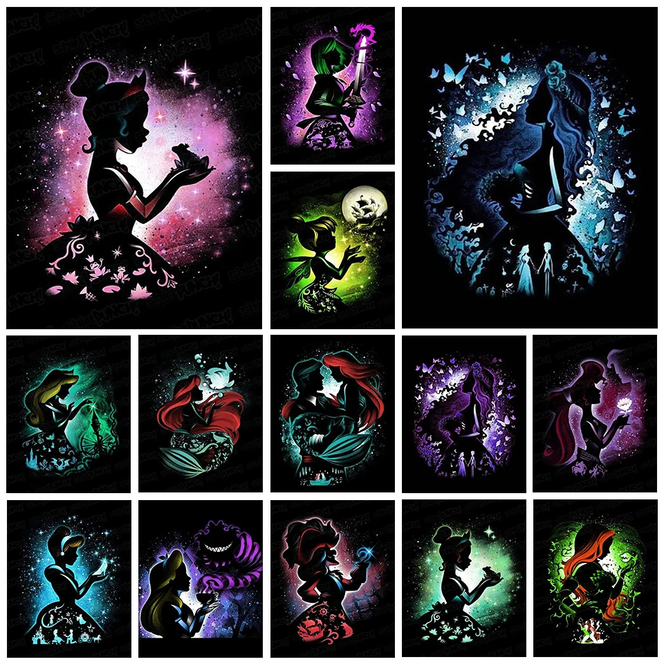 Aoger Принцесса Диснея 5D DIY Набор алмазной живописи Американский стиль Акриловые