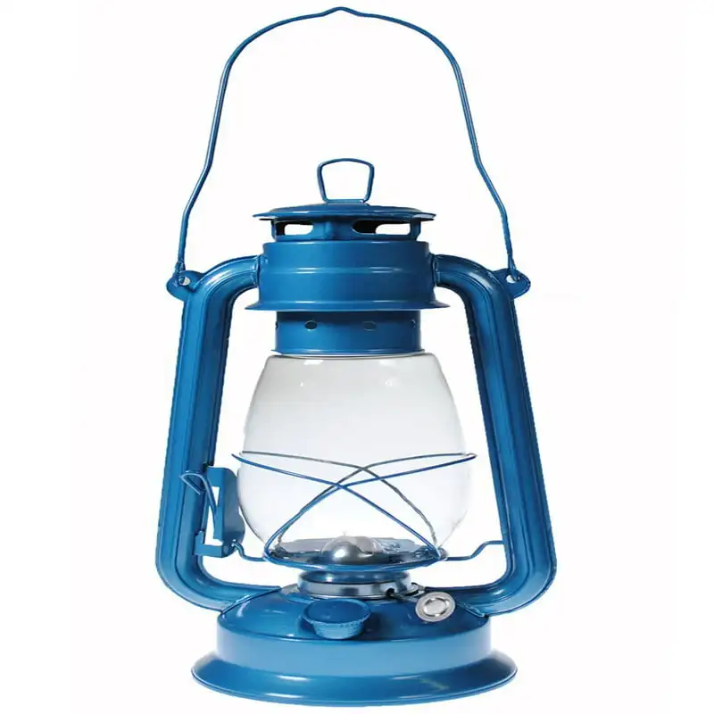 

Kerosene Oil Lantern Emergency Hanging Light Lamp - BLUE 12 Inches