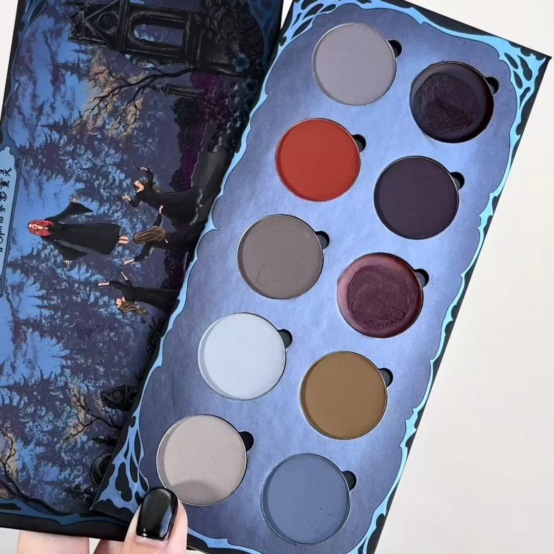 Фото Shellwe Makeup Misty Spirit All Matte Eyeshadow Palette Fog Shadow Ghost Ten Color Full Matte Eye Shadow Disk №1