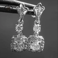 nonoyes classic square cubic zirconia women earrings engagement wedding party fashion jewelry 2022 new women jewelry gift