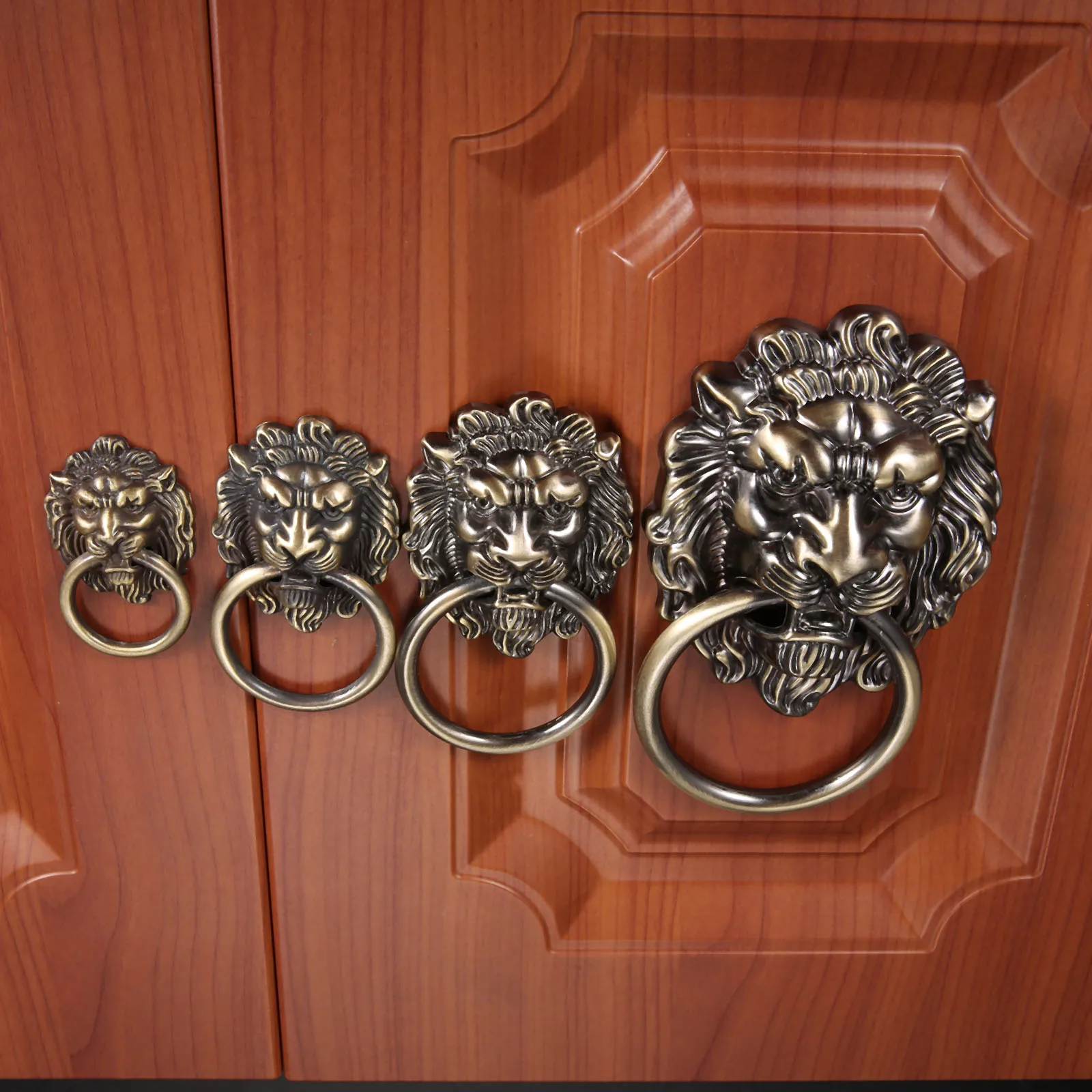 

Vintage Lion Head Cabinet Knobs and Handles Furniture Door Antique Furniture Handles Cabinet Drawer Pull Handle Knob Ring