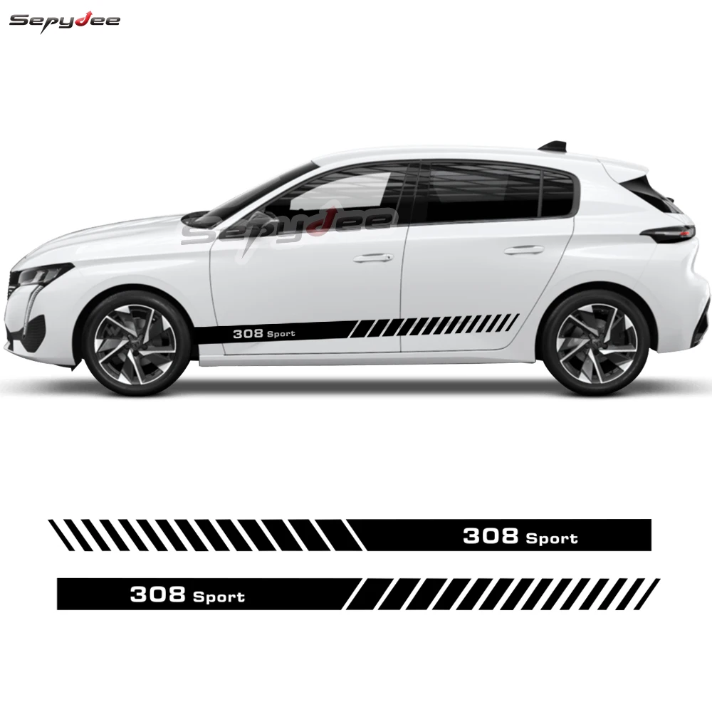 

2 шт., автомобильные виниловые наклейки для боковой юбки