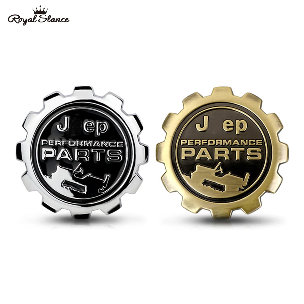 

Royal Stance 1Pcs Wheel Gear Vintage Metal Emblem Badge Car Styling Refitting Sticker Grille for Jeep PARTS Performance Wrangler