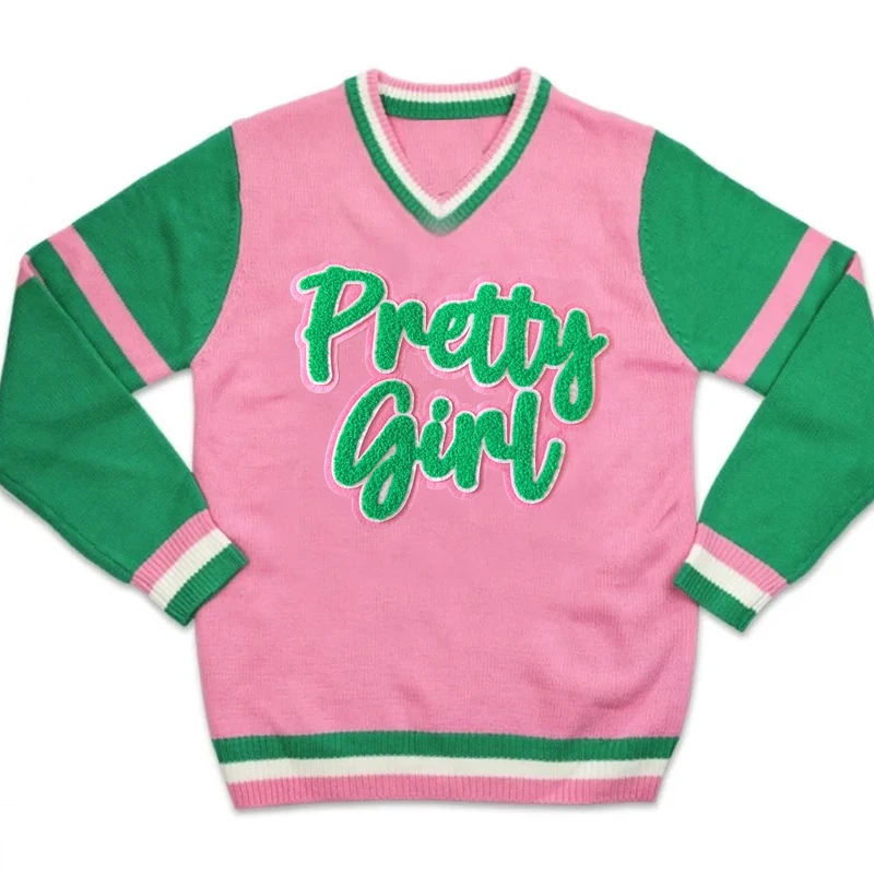 Синель красивая девочка розовый и зеленый Альфа Kappa Alpha 1908 известная как