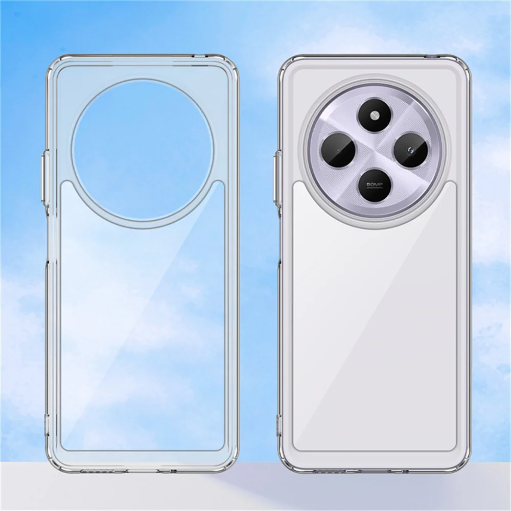 Чехол для телефона Xiaomi Redmi 14R Fusion PMMA + ТПУ полная защитная крышка прозрачный чехол