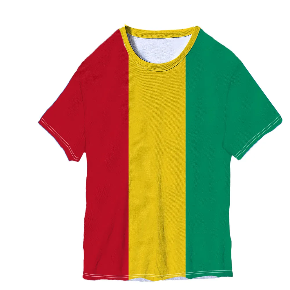 

Гвинея Молодежная Студенческая самодельная футболка с бесплатным именем и номером, нация, флаг страны, французский Gn, Гвинея, фотопечать, одежда