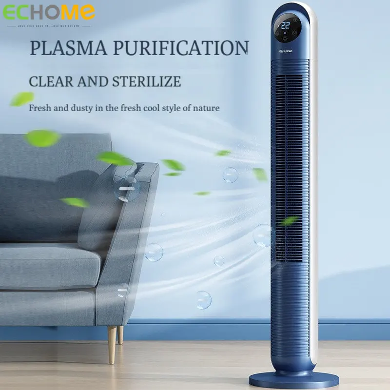 

ECHOME Electric Tower Fan Remote Control Bladeless Fans Floor Household Standing Strong Wind Shaking Head Timing Air Conditioner